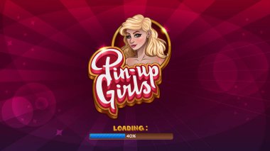 Pin-up kızlar oyunu için yükleme ekranı