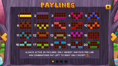 Büyülü mor ağaç ve oyun ele ile güzel büyülü vadi