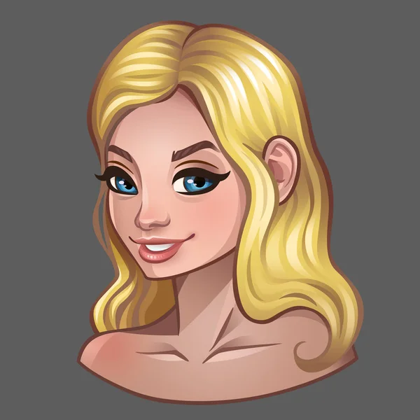 Retrato de chica rubia — Vector de stock