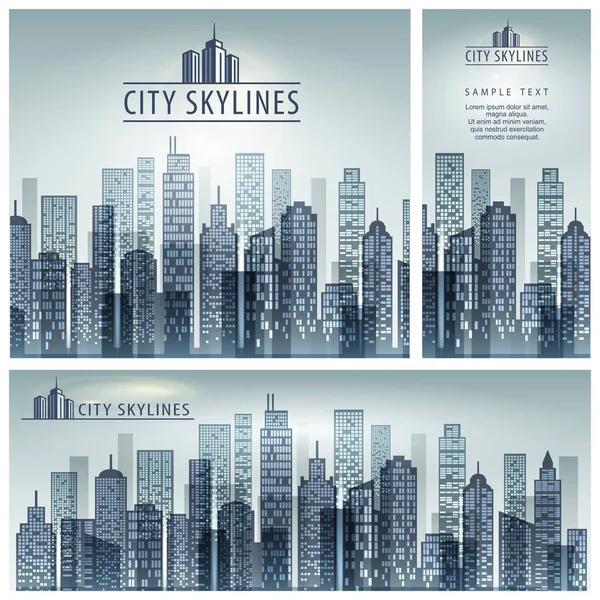 Cartel de skyline de la ciudad — Archivo Imágenes Vectoriales