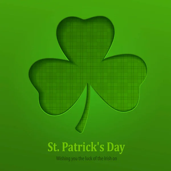 St Patricks day mönster med gröna klöver lämna. Vektor. Royaltyfria illustrationer