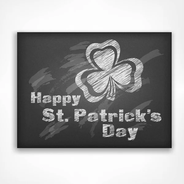 St. Patrick szürke szegély betűkkel. Vektoros illusztráció. — Stock Vector