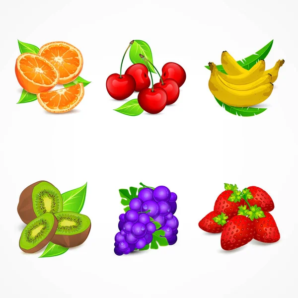 Fruit set — Stockvector