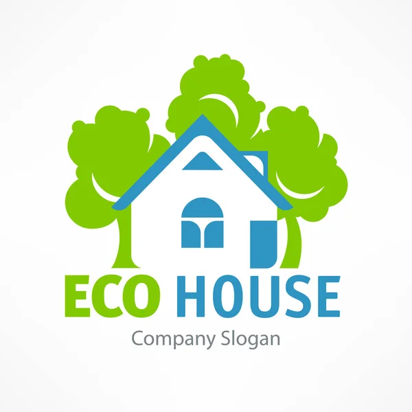 Logo Green House — Vettoriale Stock