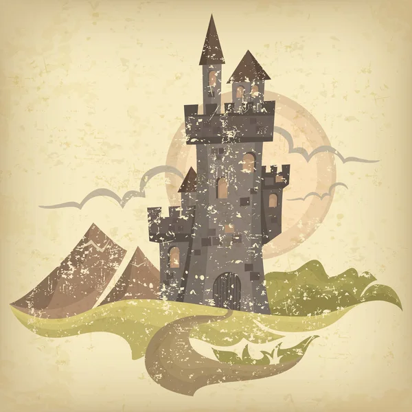 Retro Castle renkli grange kroki