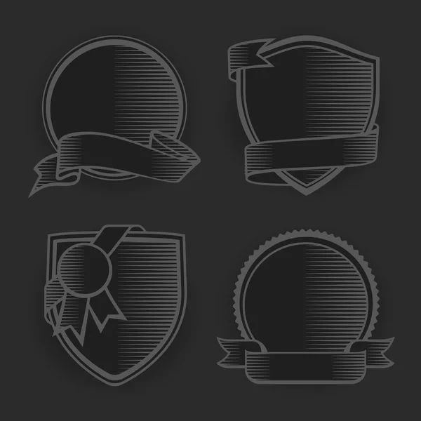 Badge-set i svart Vektorgrafik