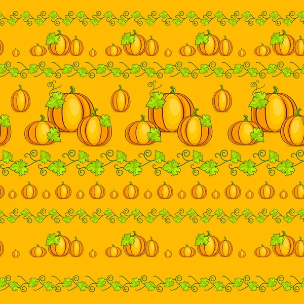 Yellow pumpkin pattern — Stock Vector