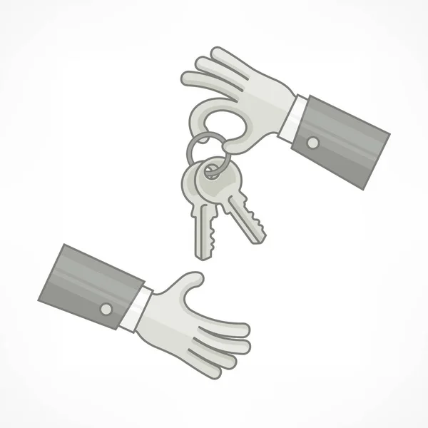 Keys in hands — Stock Vector