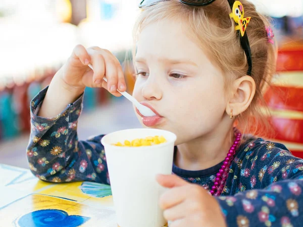 Baby Food Park Glass Spoon Park — Stok Foto