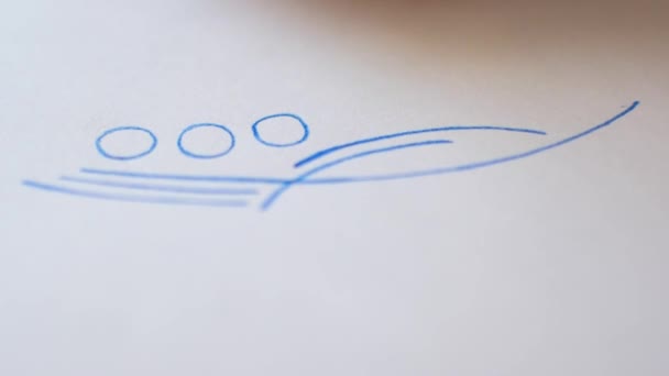 Bir kalem ile düz bir çizgi — Stok video