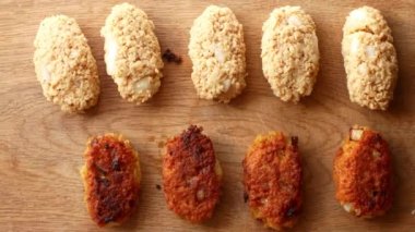 Soya etinden pirzola. Vejetaryen konsepti. Et olmadan..