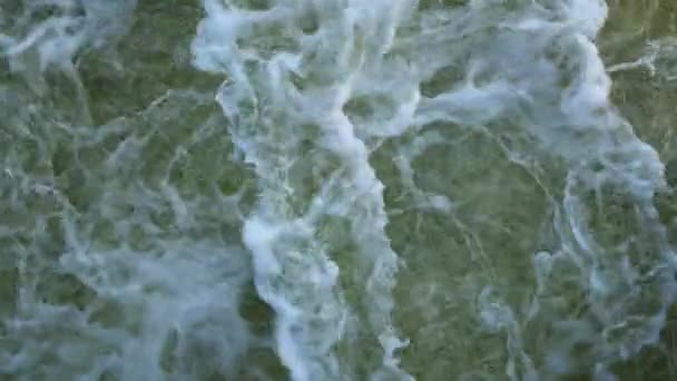 Turbulent Streams Water Sea River Power Nature Fascinating Background — Stock Video