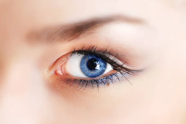 Hermoso ojo femeninoPrimer plano del ojo —  Fotos de Stock