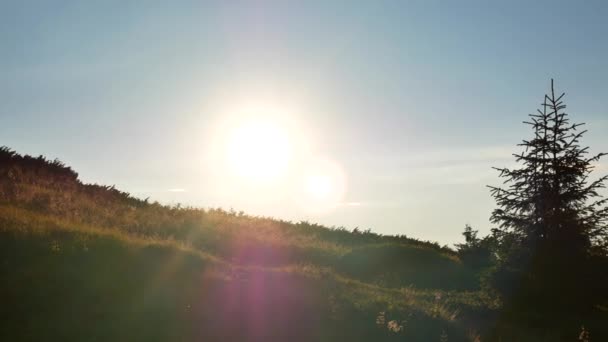 Dramatic moving cloud timelapse in nature landscape on sunshine morning. — Stock Video