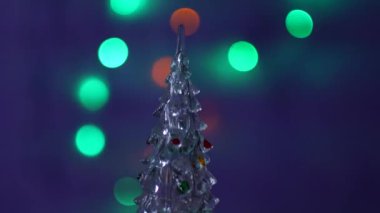 Arka plan ile Noel ışıkları bokeh ile.