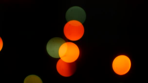 Fondo con luces de Navidad con bokeh — Vídeo de stock