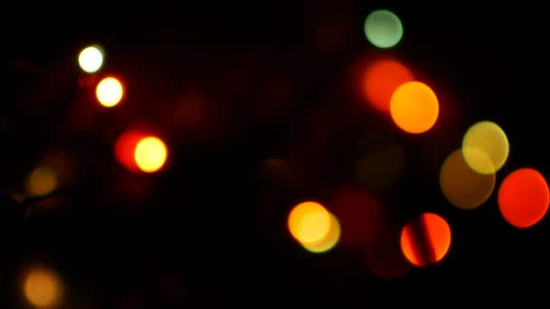 Φόντο με τα φώτα των Χριστουγέννων με bokeh. — Αρχείο Βίντεο
