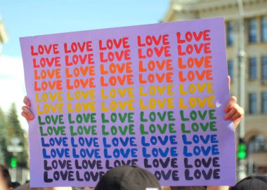 LGBT Toplum Hakları Afişleri. İnsanların eşitliği ve özgürlüğü için posterler.