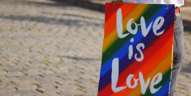 LGBT Toplum Hakları Afişleri. İnsanların eşitliği ve özgürlüğü için posterler.