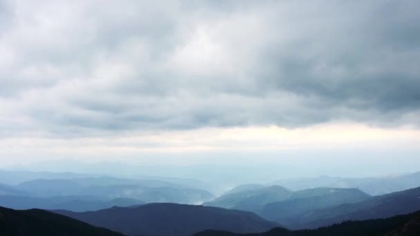 Beau Coucher Soleil Dans Les Montagnes Des Carpates Soleil Couche — Video