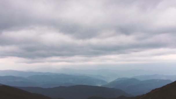 Güzel Gün Batımı Karpat Dağları Nda Karpatlar Ufukta Güneş Battıktan — Stok video