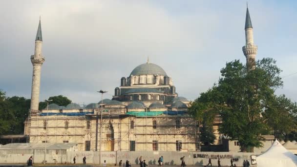 Istanbul Turkey May 2018 Masjid Kuno Yang Indah Pusat Kota — Stok Video