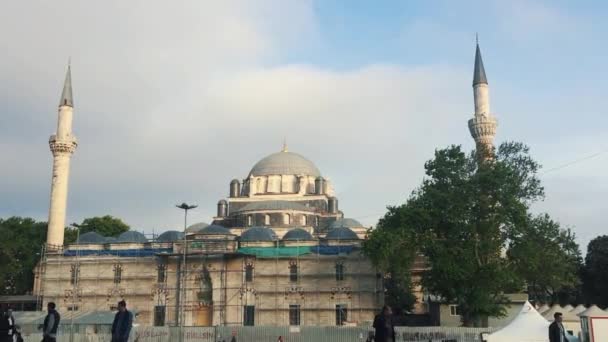 Istanbul Turquia Maio 2018 Mesquita Antiga Bonita Centro Cidade Antigo — Vídeo de Stock