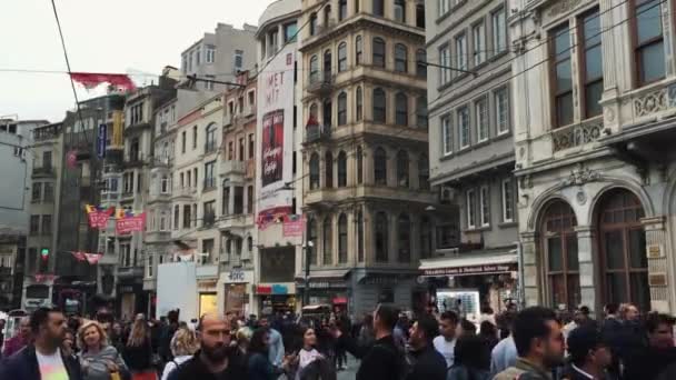 Istanbul Turquie Mai 2018 Zone Touristique Populaire Taksim Meydan Dans — Video