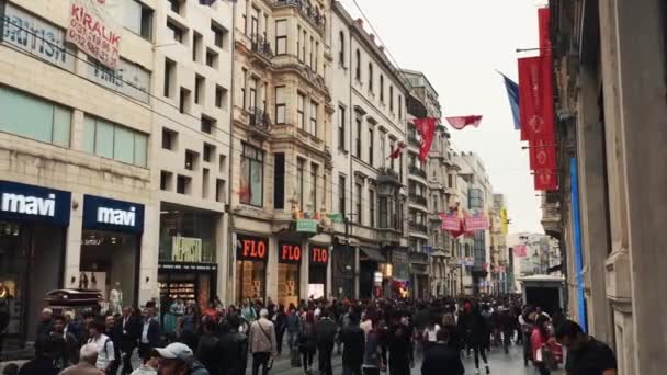 Istanbul Turkije Mei 2018 Populair Toeristisch Gebied Taksim Meydan Turkse — Stockvideo