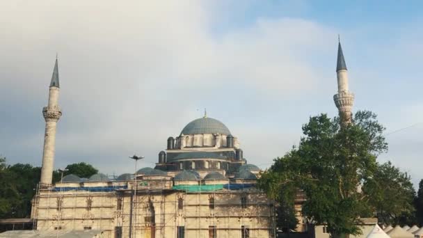 Istanbul Turkey May 2018 Masjid Kuno Yang Indah Pusat Kota — Stok Video