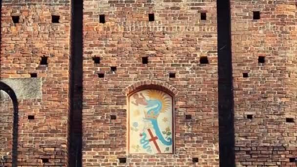 Mailand Italien Oktober 2018 Sforza Castle Milano Ancient Italian Tower — Stockvideo