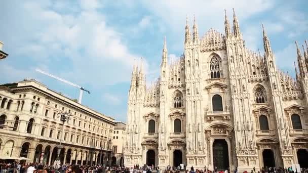 Milan Italië Oktober 2018 Beelden Van Duomo Metropolitan Cathedral Basiliek — Stockvideo