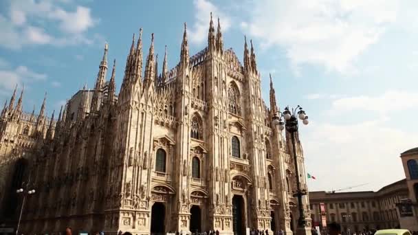 Milán Italia Octubre 2018 Filmación Del Duomo Catedral Basílica Metropolitana — Vídeos de Stock