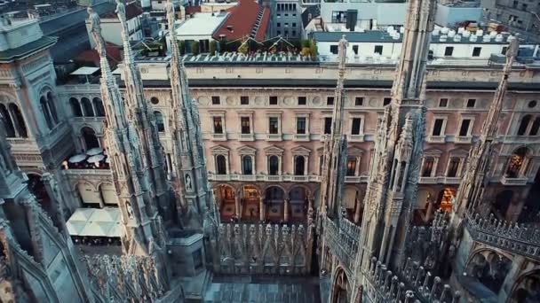 Milán Italia Octubre 2018 Filmación Del Duomo Catedral Basílica Metropolitana — Vídeo de stock