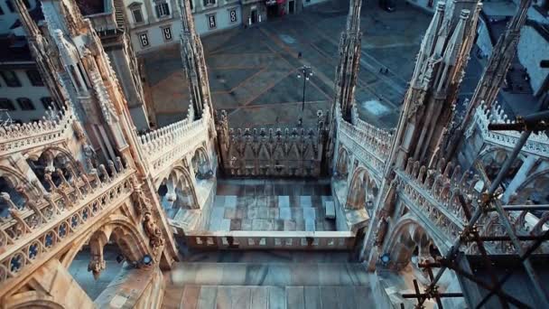 Mediolan Włochy Października 2018 Nagrań Katedry Lub Metropolitan Cathedral Bazylika — Wideo stockowe