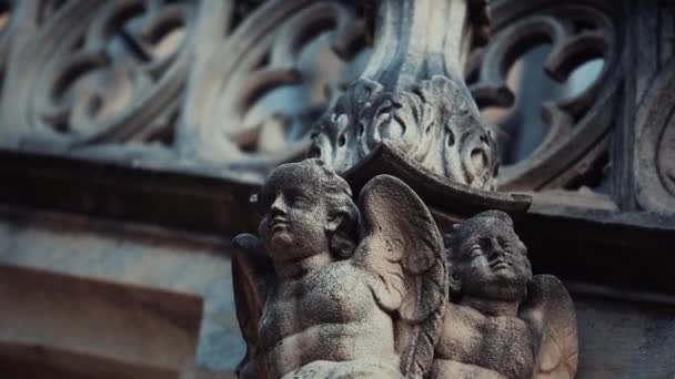 Μιλάνο Ιταλία Οκτωβρίου 2018 Μήκος Πόδηα Του Duomo Και Μητροπολιτικό — Αρχείο Βίντεο