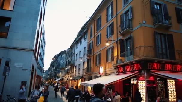 Mailand Italien Oktober 2018 Wunderschöne Urbane Straßen Von Milano Lombardei — Stockvideo