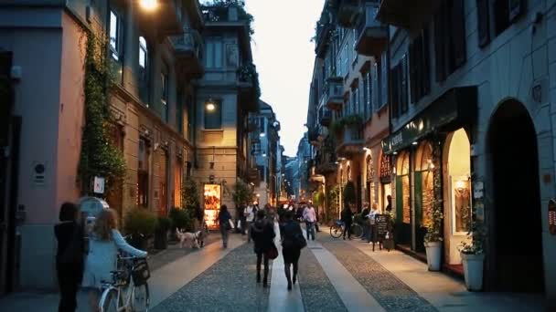 Milão Itália Outubro 2018 Belas Ruas Urbanas Milão Região Lombardia — Vídeo de Stock