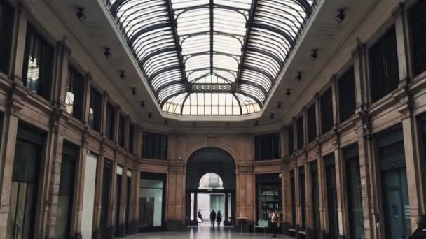 Mailand Italien Oktober 2018 Galleria Vittorio Emanuele Footage Älteste Italienische — Stockvideo