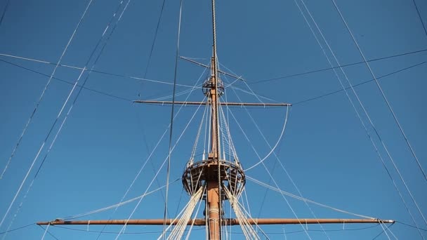 Italia Genova Ottobre 2018 Barca Legno Dal Film Pirati Del — Video Stock