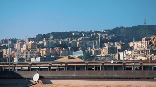 Włochy Genova Października 2018 Piękne Stare Miasto Port Genui Kolorowe — Wideo stockowe