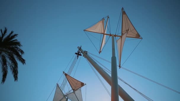 Italië Genova Oktober 2018 Beelden Van Prachtige Kunst Installatie Oude — Stockvideo