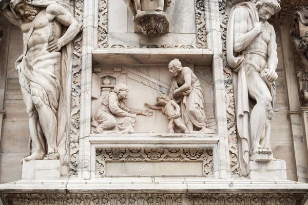 Кафедральный Собор Милана Красивый Итальянский Храм Посвященный Святой Марии Рождества — стоковое фото