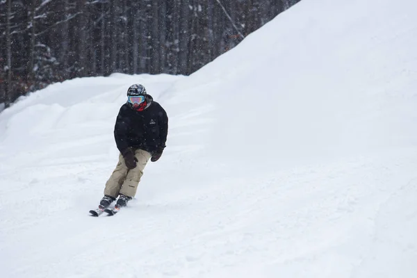 Bukovel Ukraine March 2018 Competição Desportiva Extrema Parque Esqui Inverno — Fotografia de Stock