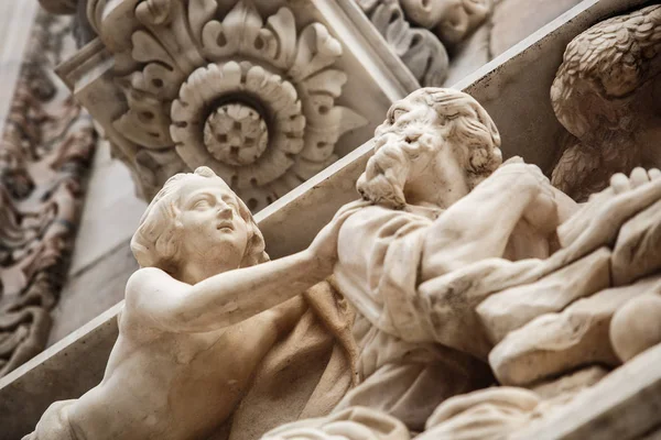 Domkyrka Kyrka Milan Beautiful Italienska Tempel Tillägnad Mary Födelsekyrkan Ligger — Stockfoto