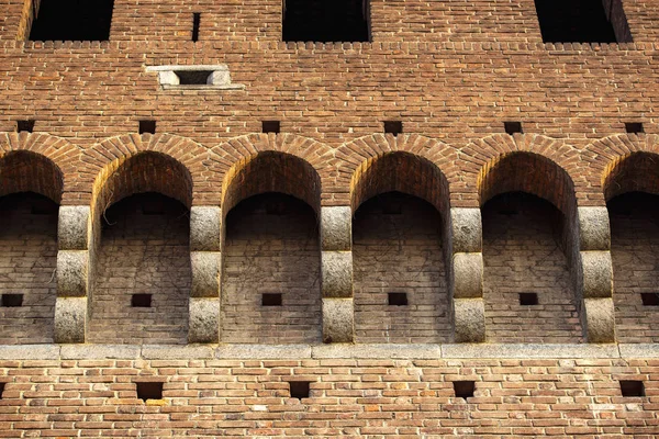 Fornborg Sforza Milano City Vackra Gamla Castello Sforzesco Milano Som — Stockfoto