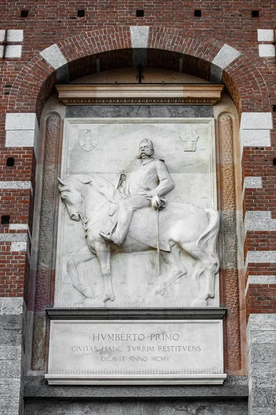 Oude Sforza Kasteel Stad Milaan Mooie Oude Castello Sforzesco Milaan — Stockfoto