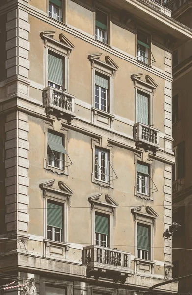 Genova Italia Octubre 2018 Antigua Casa Italiana Construida Tiempos Medievales —  Fotos de Stock