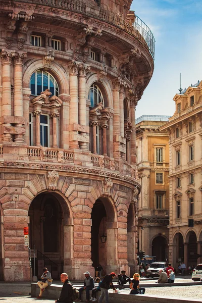 Genova Italia Octubre 2018 Hermoso Edificio Antiguo Centro Ciudad Génova —  Fotos de Stock