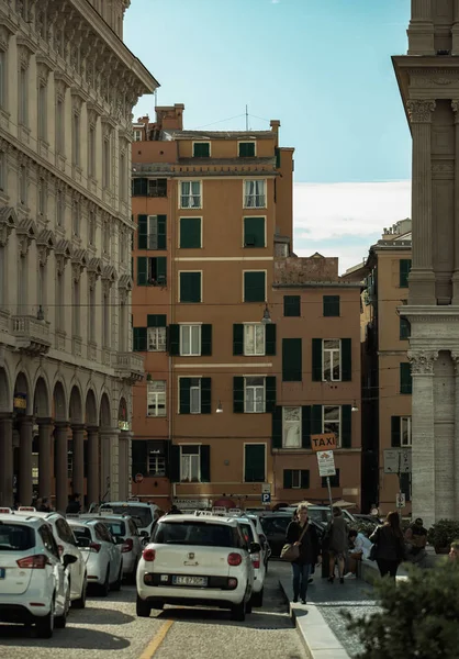 Genova Italia Octubre 2018 Las Calles Ciudad Vieja Génova Construidas — Foto de Stock